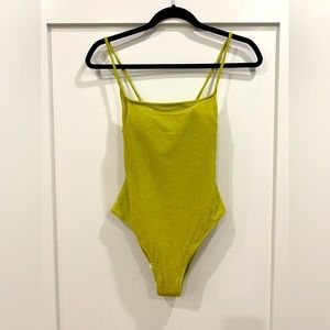 Sparkling Green One Pice Swim Suit